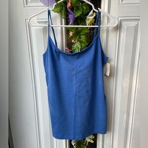 NWT MERONA Adjustable Strap Tank Top Blue sz Large